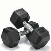 LIFERUN Rubber Coated Cast Iron Dumbbells, Hex Dumbbell Set of 2, Weight 65 lb, Strength Training Weight Set Home Gym