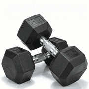 LIFERUN Rubber Coated Cast Iron Dumbbells, Hex Dumbbell Set of 2, Weight 70 lb, Strength Training Weight Set Home Gym