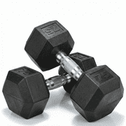 LIFERUN Rubber Coated Cast Iron Dumbbells, Hex Dumbbell Set of 2, Weight 75 lb, Strength Training Weight Set Home Gym