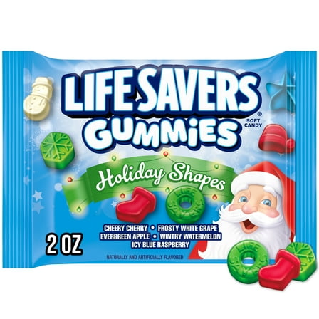 Life Savers Gummies Holiday Shapes Stocking Stuffers, 2 oz Bag