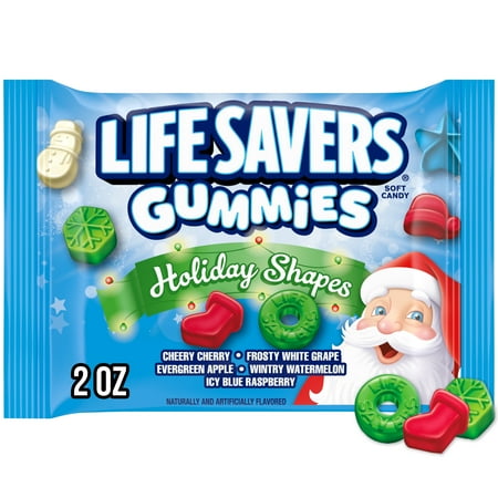 Life Savers Gummies Holiday Shapes Stocking Stuffers, 2 oz Bag