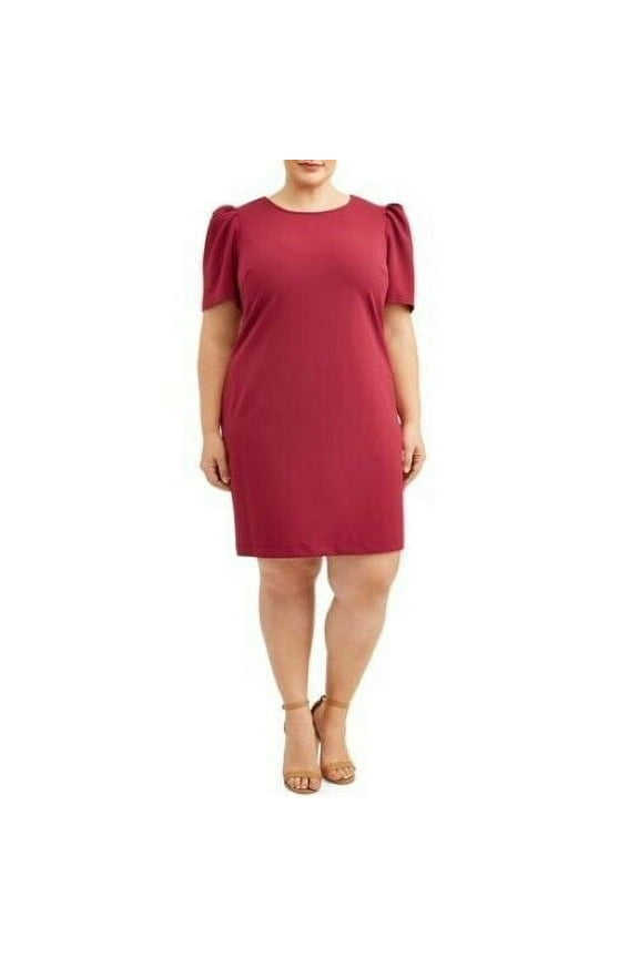 LIFESTYLE ATTITUDE Women's Plus Size Short Sleeve Shift Dress SIZE 16W