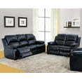 thumbnail image 1 of LIFESTYLE Bonded Leather Sectional sofa set with sofa,loveseat and chair,for Living Room, Apartment, Studio, Office (Black), 1 of 1