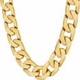 thumbnail image 1 of LIFETIME JEWELRY 11.5mm Flat Cuban Link Chain Necklace for Men 24k Real Gold Plated (30 inches), 1 of 7