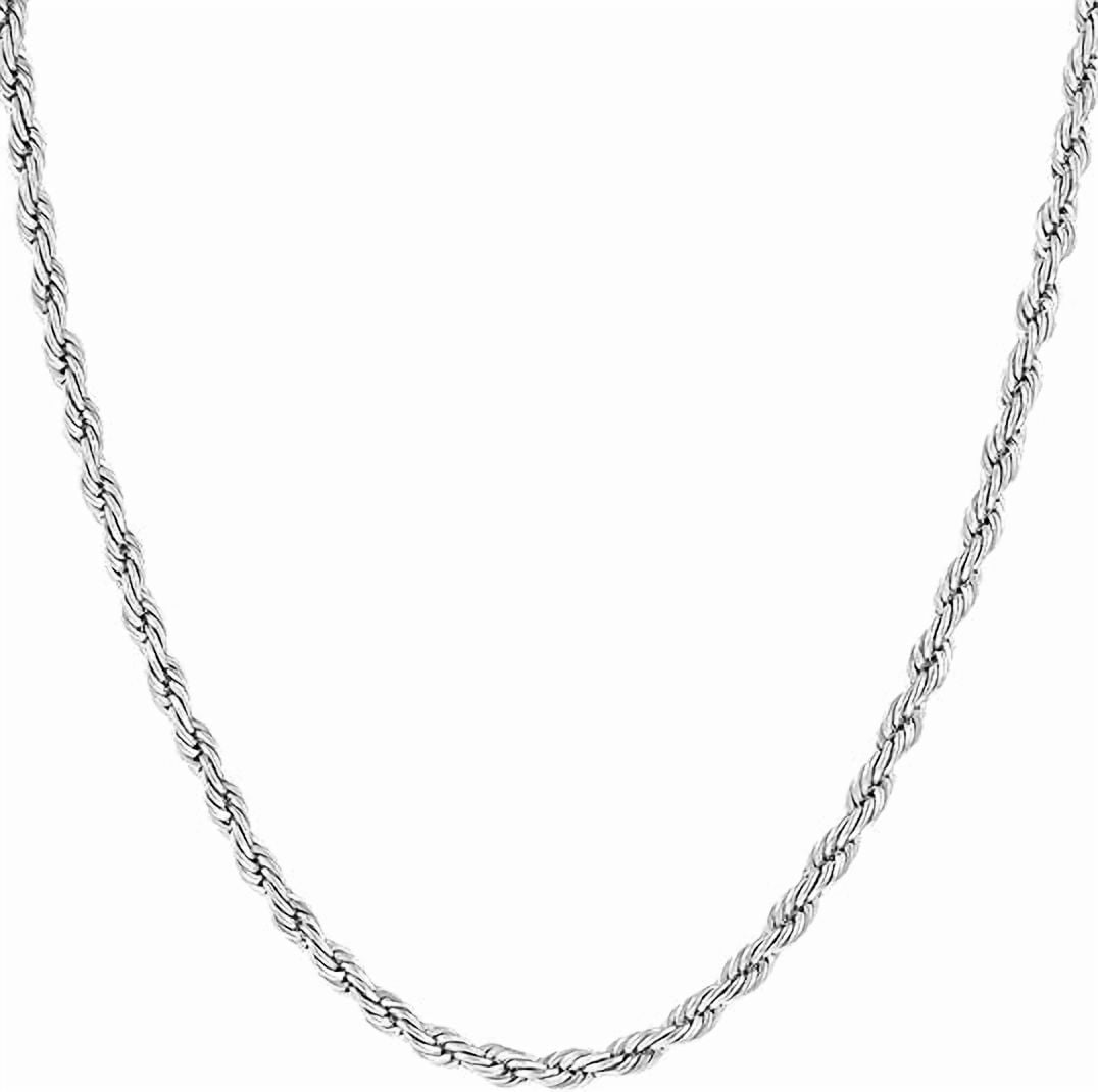 LIFETIME JEWELRY 2mm Rope Chain Necklace 24k Real Gold Plated-Men and Women (16 inches)