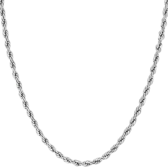 LIFETIME JEWELRY 2mm Rope Chain Necklace 24k Real Gold Plated-Men and Women (36 inches)