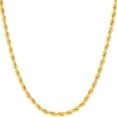 thumbnail image 1 of LIFETIME JEWELRY 3mm Rope Chain Necklace 24k Real Gold Plated-Women and Men (18 mm), 1 of 6