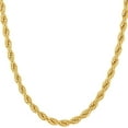 thumbnail image 1 of LIFETIME JEWELRY 5mm Rope Chain Necklace 24k Real Gold Plated- Women and Men (36 inches), 1 of 6