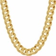 thumbnail image 1 of LIFETIME JEWELRY 9.5mm Cuban Link Chain Necklace 24k Gold Plated for Men and Women  (30 inches), 1 of 7