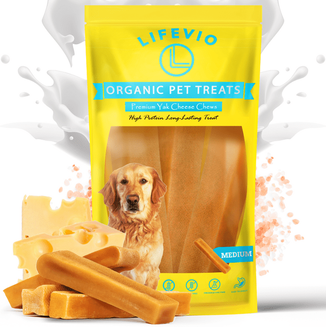 LIFEVIO Himalayan Yak Cheese dog Chews, Natural Long Lasting treats yak milk bones for dogs