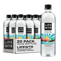 LIFEWTR Purified Drinking Water, 20 fl oz, 20 Pack Plastic Bottles
