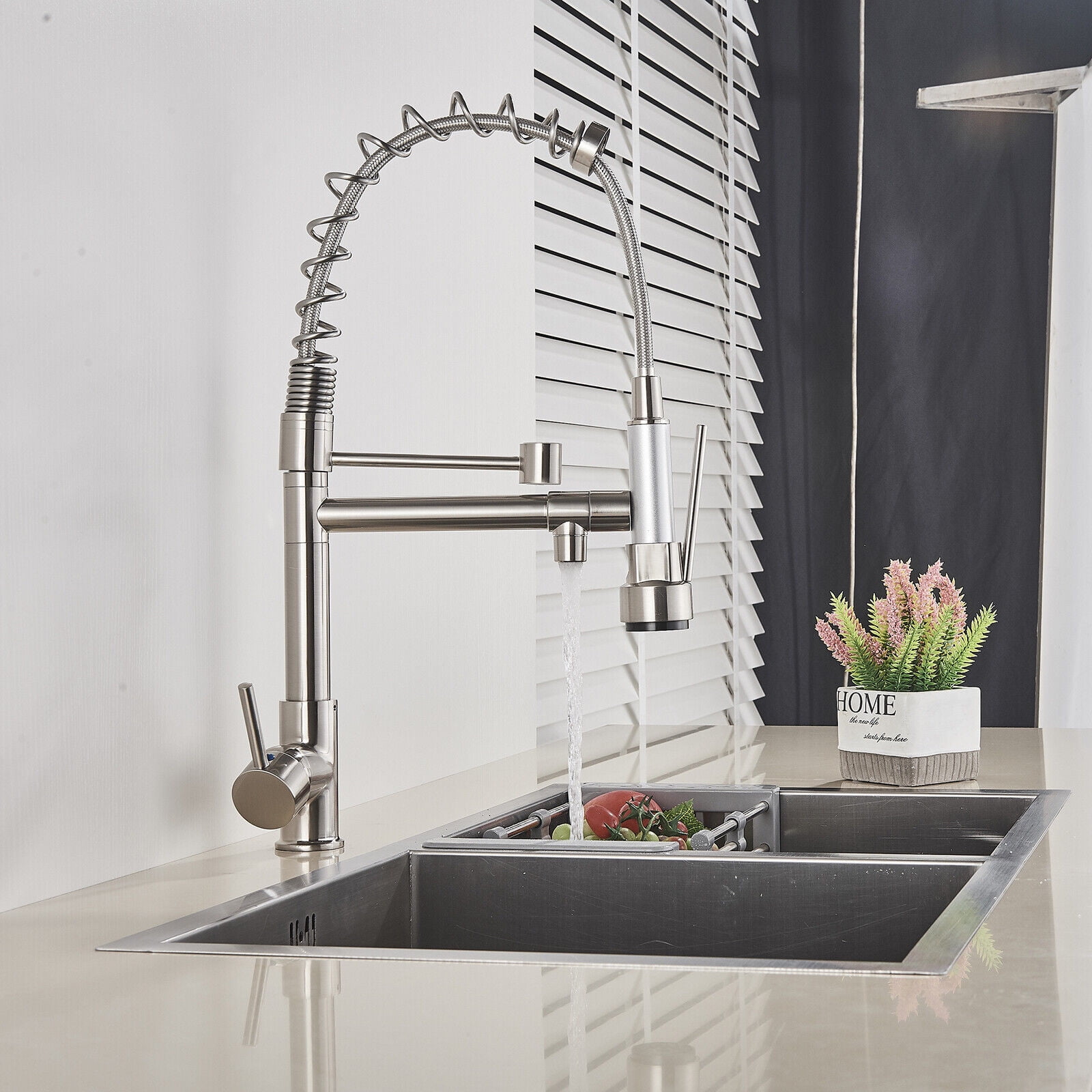 LIFFSSDG Kitchen Faucet with Pull Down Solid Brass