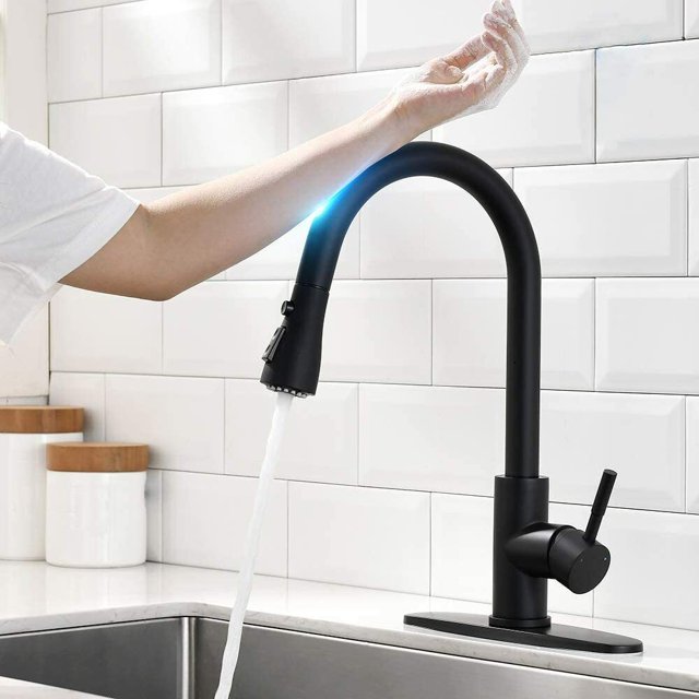 LIFFSSDG Touch Activated Kitchen Faucet with Pull Down Sprayer,Motion High Arc Single Handle