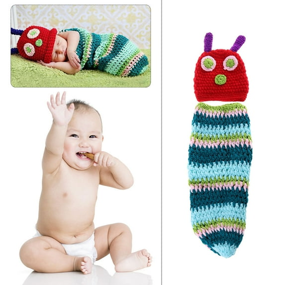 LIFKOME Boy and Girl Infant Photoshoot Handmade Crochet 1 Set