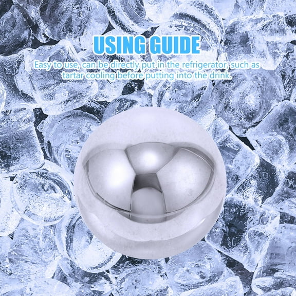 LIFKOME 1 Set Stainless Round Cooling Balls Ice Beverages Balls Stainless Cooler Sphere Coffee Cooler For Iced Coffee Melt Balls Stainless Steel Round Cooling Balls