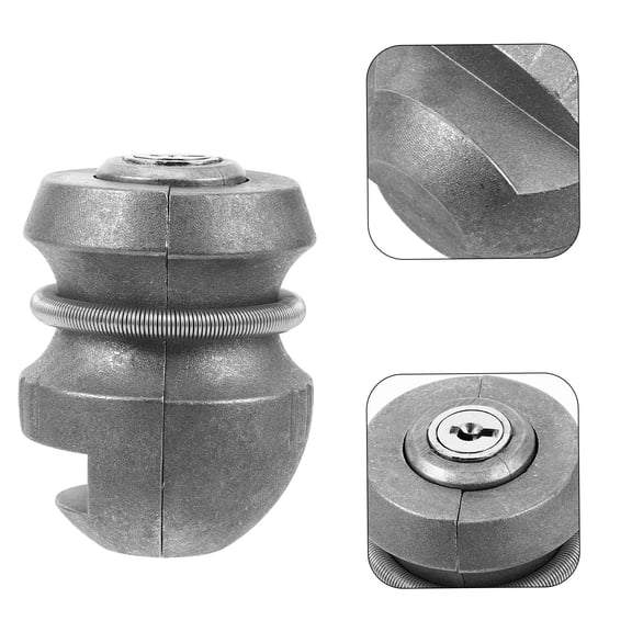 LIFKOME 1Set Trailer Coupler Lock Plated Silver 50Mm Universal Hitch Lock for Secure Trailer Towing