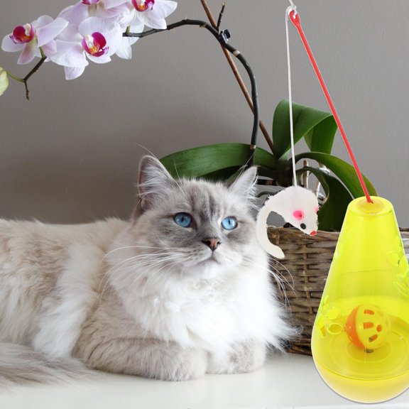 LIFKOME 1 Set Tumbler Cat Toy Plastic Toy Feeding Time New Year