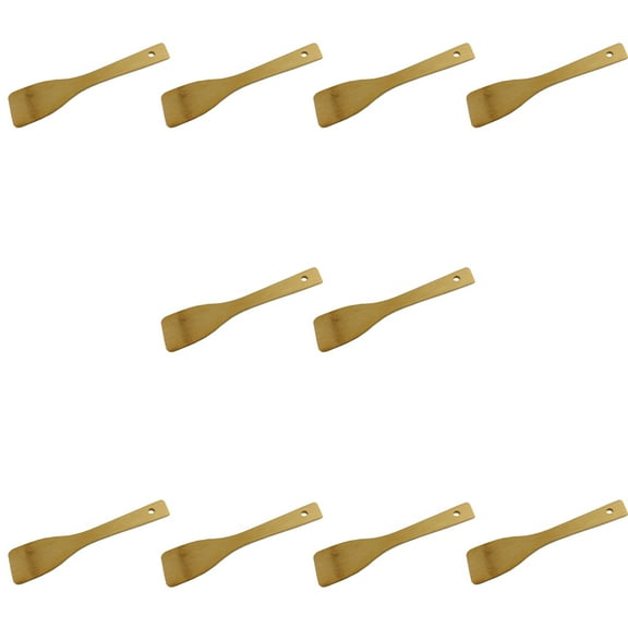 LIFKOME 10 Pcs Wood Cooking Utensils Bamboo Spatula for Non Stick Surfaces