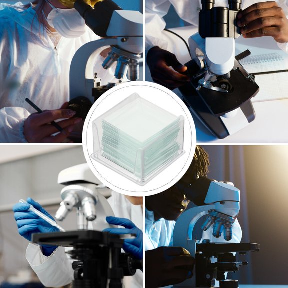 LIFKOME 1000Pcs Transparent Microscope Cover Glass Slips No Edge for Optical Microscope Specimen Protection
