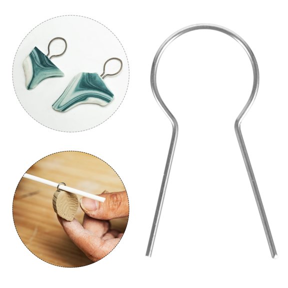 LIFKOME 100Pcs High Temperature Refractory Pins R Type Hanging Burning Needle for Pottery Decorations