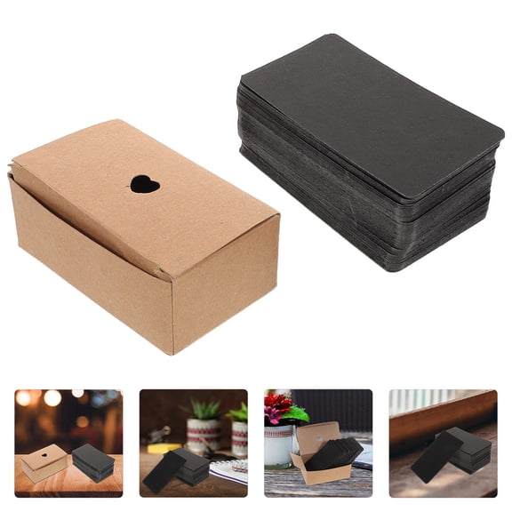 LIFKOME 100pcs Blank Greeting Cards Index Playing Cards Black Cardstock Entertainment For Collectors
