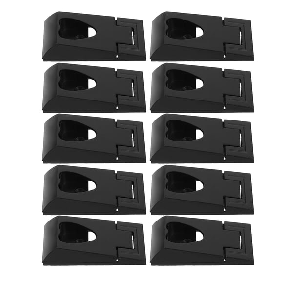 LIFKOME Black Metal Closet Rod Brackets, Heart Design, Sturdy ABS Support, Home Use, 10Pcs