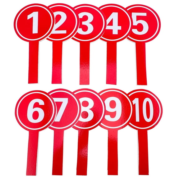 LIFKOME 10Pcs Rectangular Scoring Paddles in Red Foams for Cheerleading Events and Scoreboards