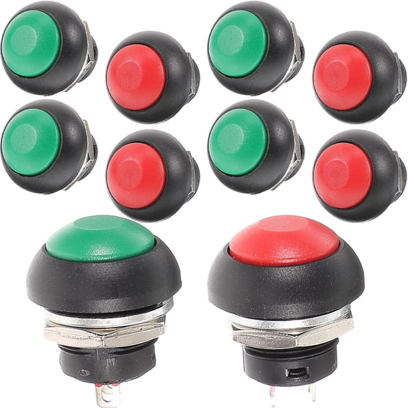 LIFKOME 10-Pack Round LED Doorbell Buttons for Apartments, Easy to Install with Self-Resetting Feature