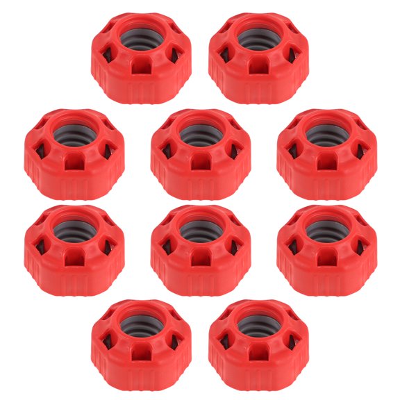 LIFKOME 10Set Heavy Duty Red Weight Clamps for Barbell with Threaded Secure Locking Feature