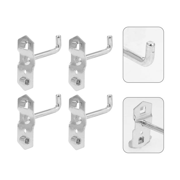 LIFKOME 10Pcs Wall Mount Hook Plated Silver Galvanized Iron for Home Storage and Tool Organization