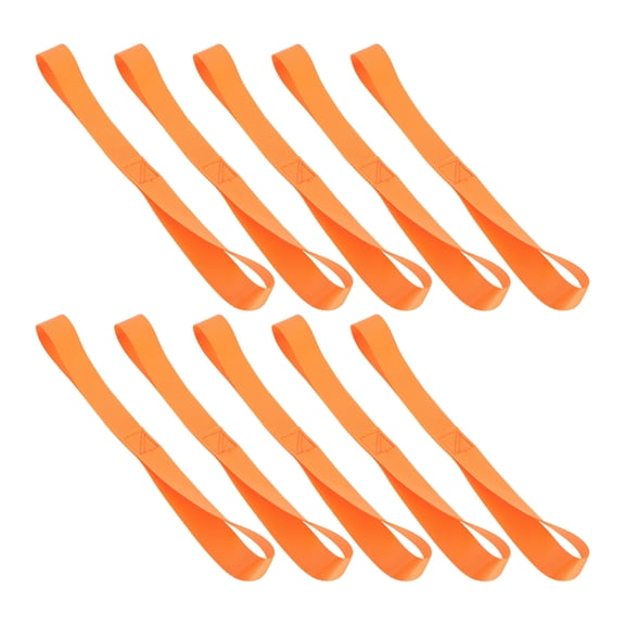 LIFKOME 10pcs Soft Loop Straps Polyester Orange for Securing Vehicles on Motorcycles