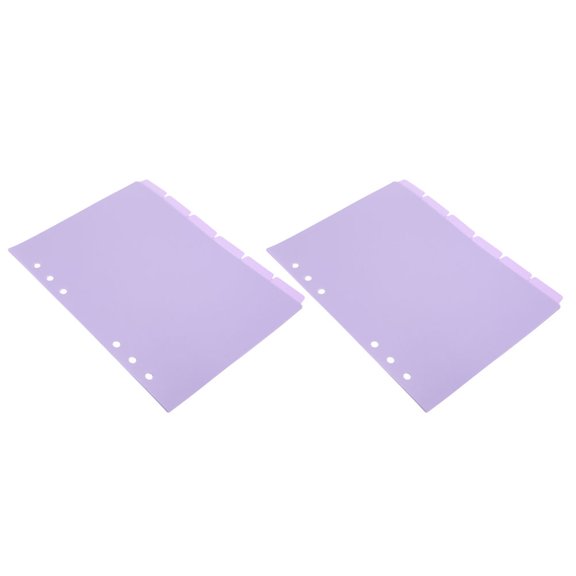 LIFKOME 12Pcs Detachable Binder Tabs in Purple for Notebook Index and Report Organization