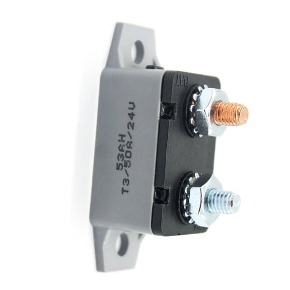 LIFKOME 12V Manual Reset with Grey Plastic Body for Battery Chargers, Audio Systems, and Marine Applications