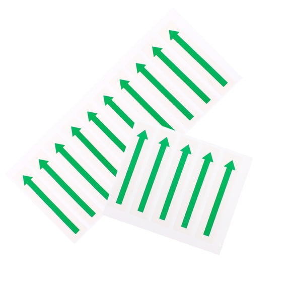 LIFKOME 15Pcs Arrow Straight Decal Green Equipment Label for Safety Direction Indication