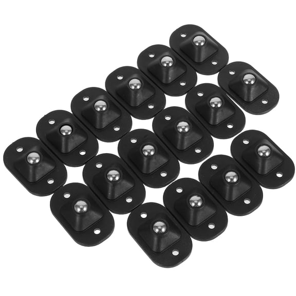 LIFKOME 16Pcs Black Adhesive Furniture Casters with Ball Bearings for Smooth Rolling and No Drilling