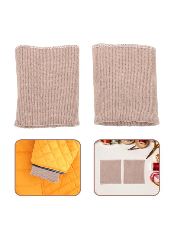 Elastic Ribbed Cuff Light Brown Polyester Tubular Ribbing Fabric for DIY