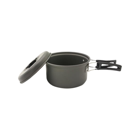 LIFKOME 1Pc Black Instant Noodle Pot Cooking Pot Multi-Use Durable with Ergonomic Handle