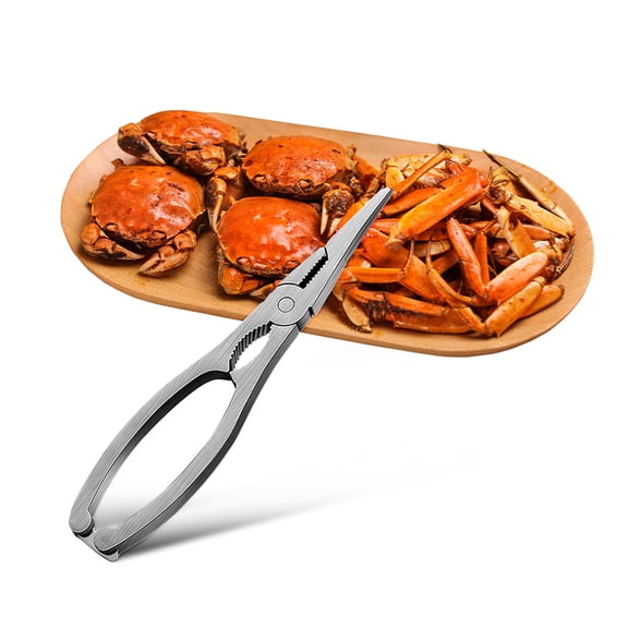 LIFKOME 1Pc Compact Stainless Steel Crab Eating Clamp with Stylish Design for Seafood