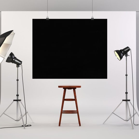 LIFKOME 1Pc Photography Backdrop Cloth Black Smooth Wrinkle Resistant Background Screen