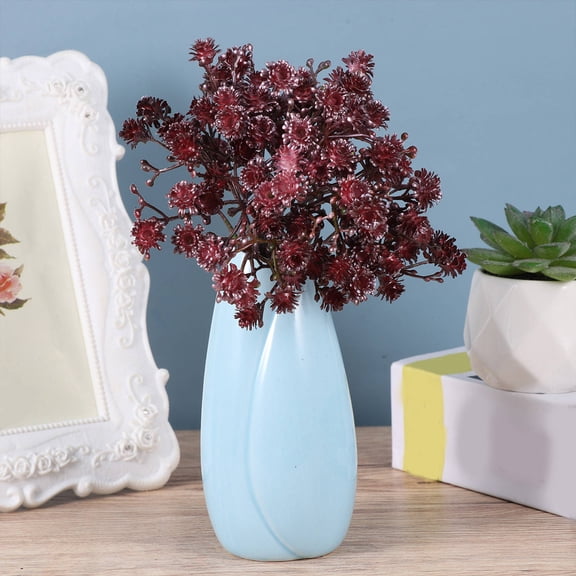 LIFKOME Red Artificial Gypsophila Flower for Home and Cafe Decor, Single Stem, Realistic Silk Floral Arrangement
