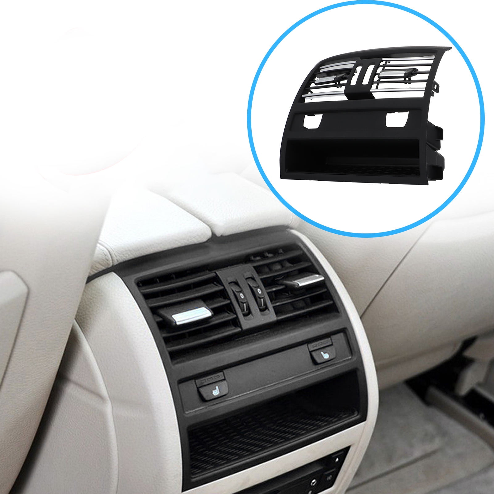 LIFKOME 1Pcs Black Plastic Rectangular Center Air Conditioning Vent ...