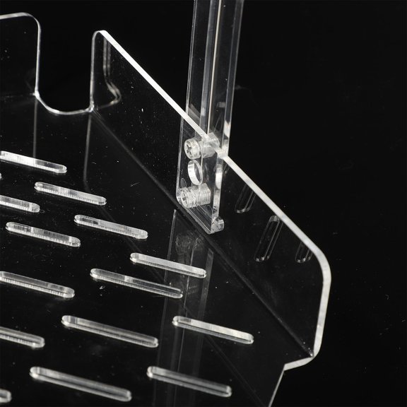 LIFKOME Acrylic Turtle Ramp Basking Platform for Fish with Hook, Transparent Reptile Habitat Accessory
