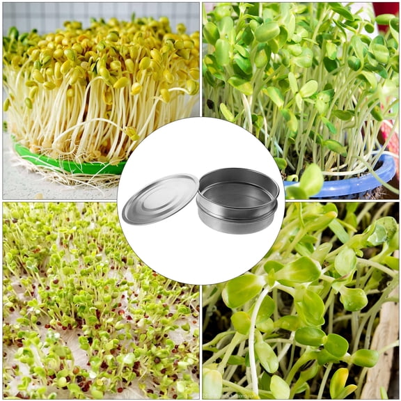 LIFKOME 1Set Plated Silver Sprouting Tray Kit Gardening Accessory for Easy Drainage and Durable Gardening Tool