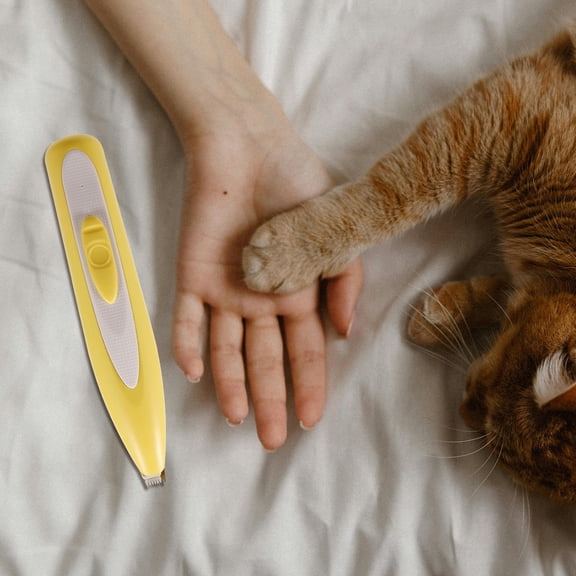 LIFKOME 1Set Rechargeable Dog and Cat Hair Clipper Yellow Battery Powered Precision Trimming Device