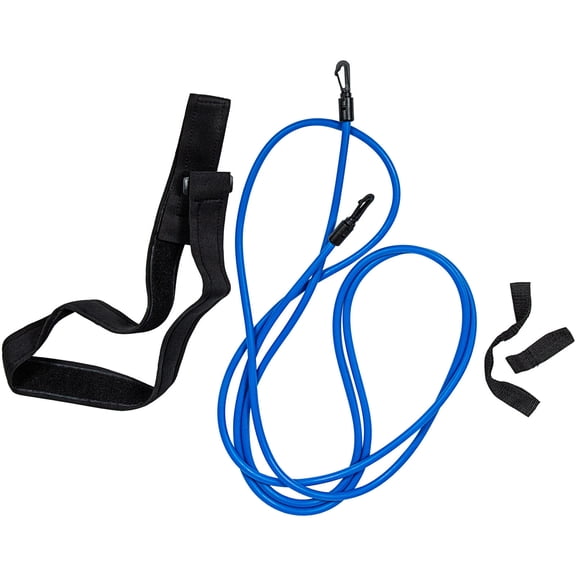 LIFKOME 1Set Swim Resistance Bands Kit with Adjustable Swim Training Belt and Bungee Rope in Black