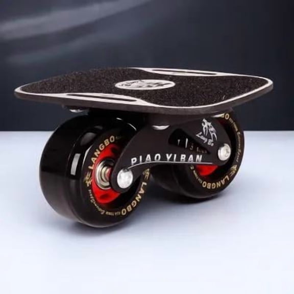 LIFKOME 1Set Wheel Skateboard for Commuting Easy Carry Foldable Black Road Skateboard