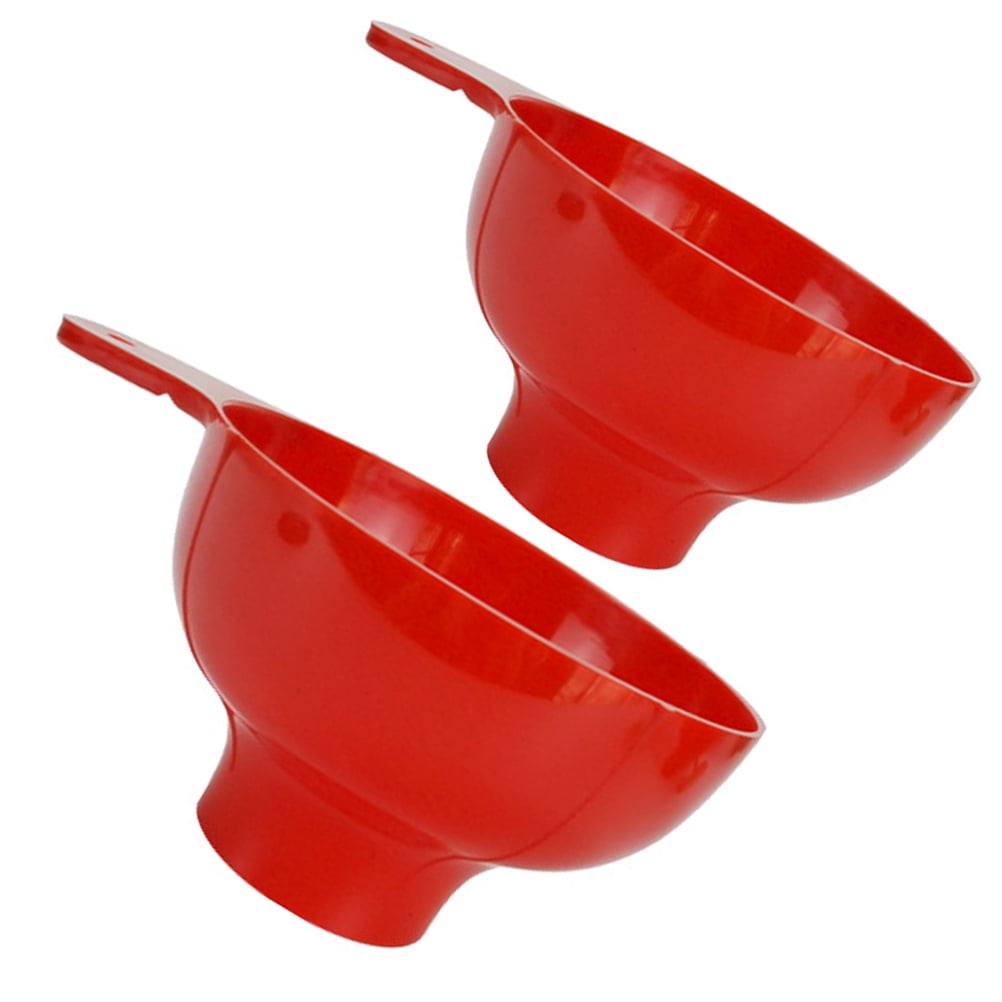 Poly Funnels LIFKOME 2 Pack Red PP Plastic Wide Mouth Funnels, Lab and Kitchen ...