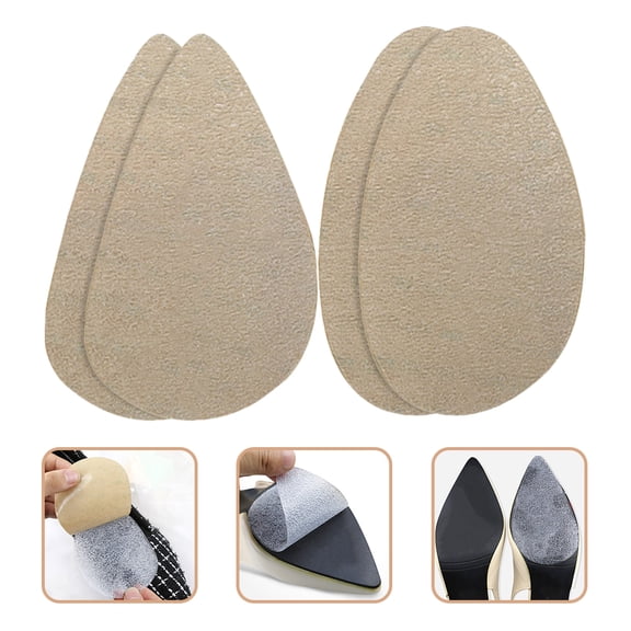 LIFKOME 2 Pairs Shoe Bottom Grip Pads Dark Grey Sole Protectors Protects Soles For Smooth Surfaces