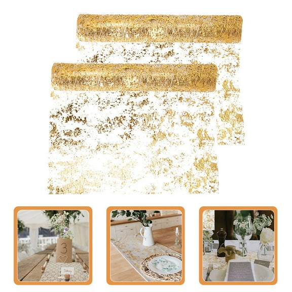 LIFKOME 2 Pcs Party Table Cover Festive Tablecloth Wedding Decoration