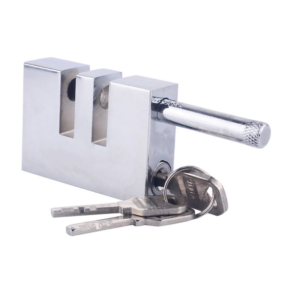 LIFKOME 21.5cm Height Auto Anti-theft Clutch Lock Car Brake Stainless Strong Security Lock Tool Vehicle Brake Lock (Sliver)